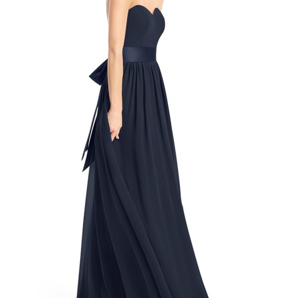 Navy Strapless Bridesmaids Gown - Formal Dress